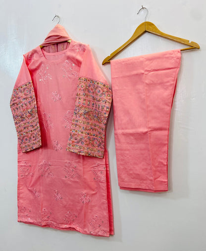 Sequins Embroidered Chic (Khaadi Cotton) D-93