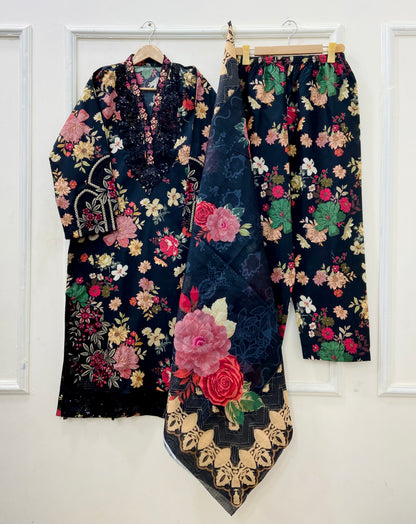 Pink Petal | 3PC Lawn D-576