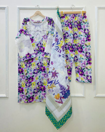 Lotus 3PC (Premium Lawn) D-492