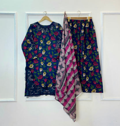 Sparkling Blossom 3PC (Bana Dora Silk) D-283