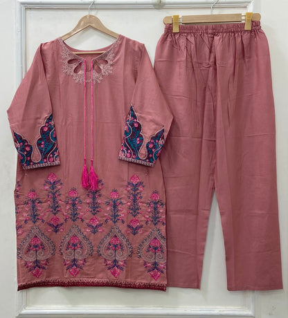 Embroidered 2PC (Cotton) D-539