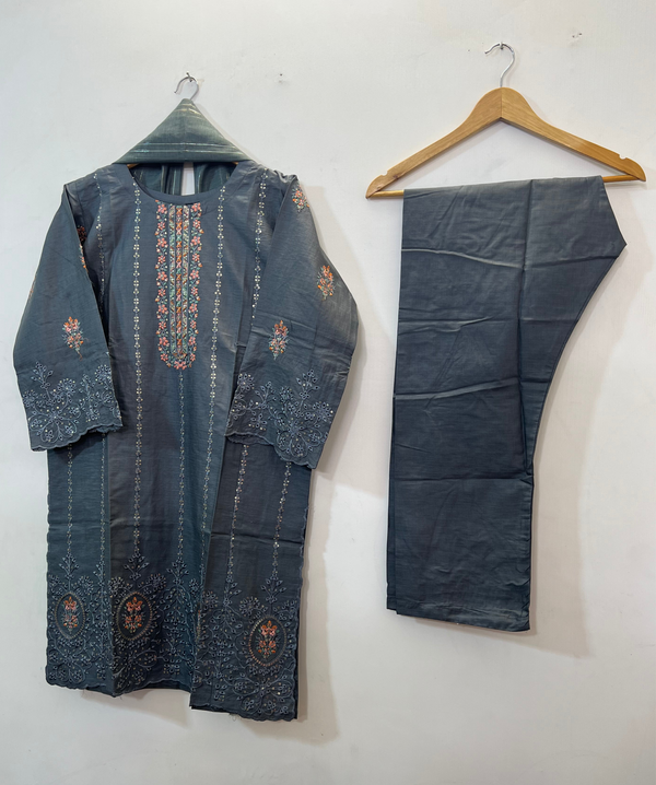 Chicken Kari 3PC (Cotton Lawn) 05-Grey