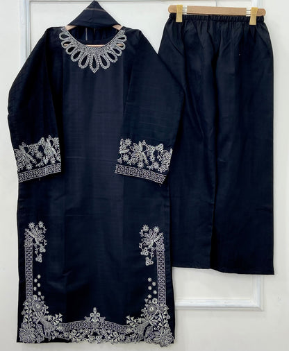 Eid Edit: Embroidered 3PC (Premium Cotton) D-463