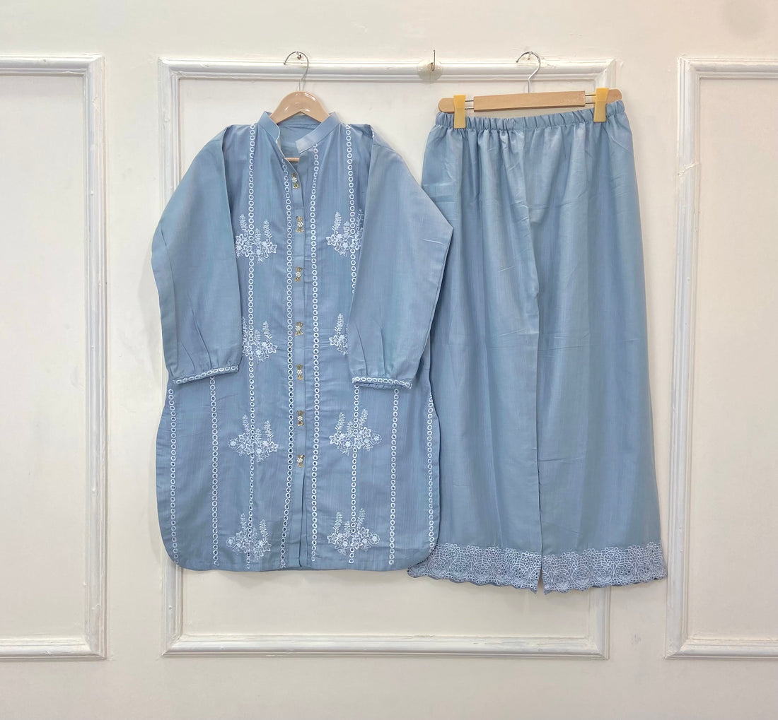 Chicken Kari- Handcrafted Co-Ord Set (Khaddar) D-222