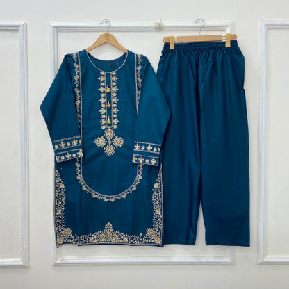 Embroidered 2PC (Premium Cotton) D-455