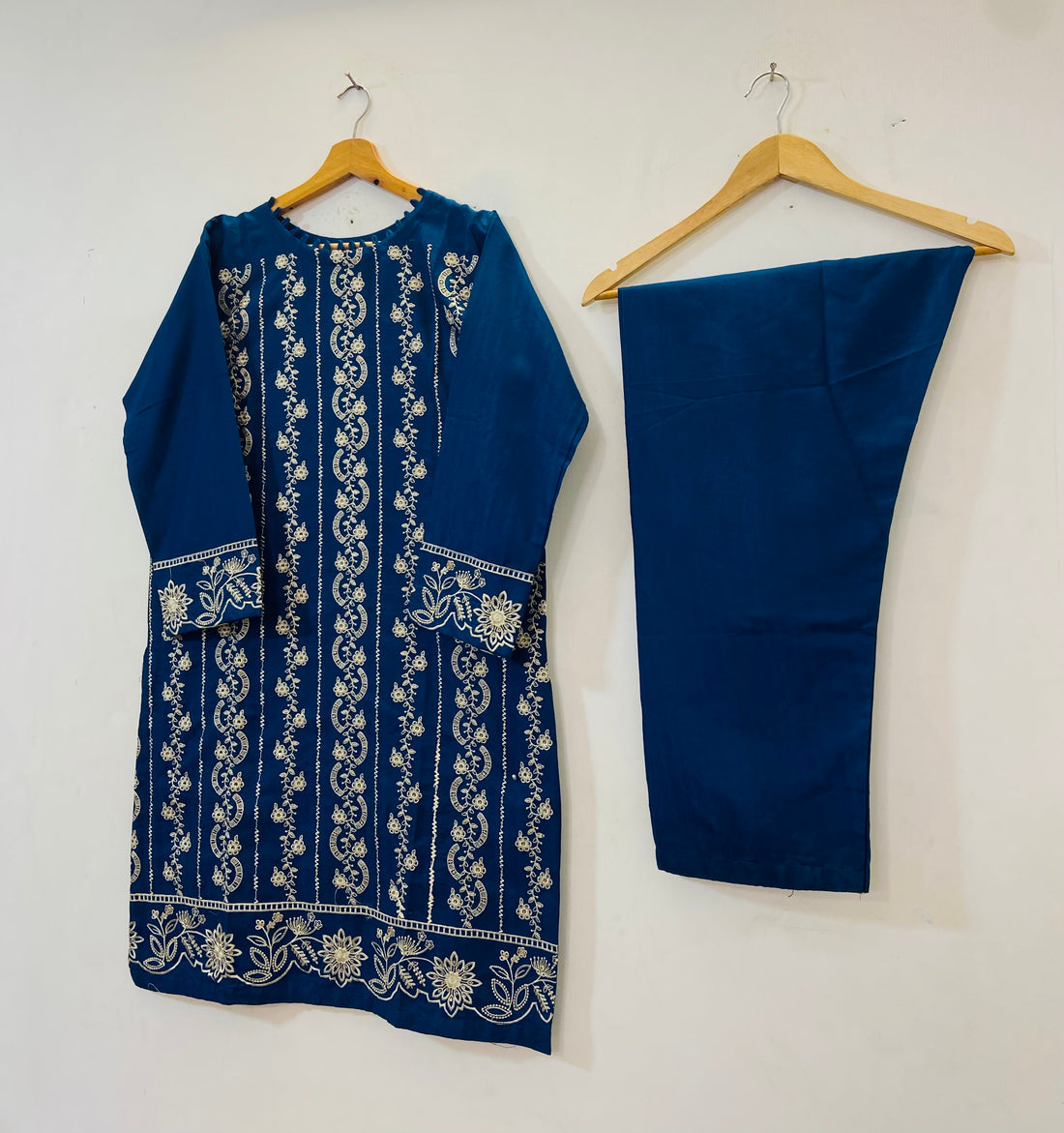 Elegant Embroidered 2PC (Self Cotton) D-74