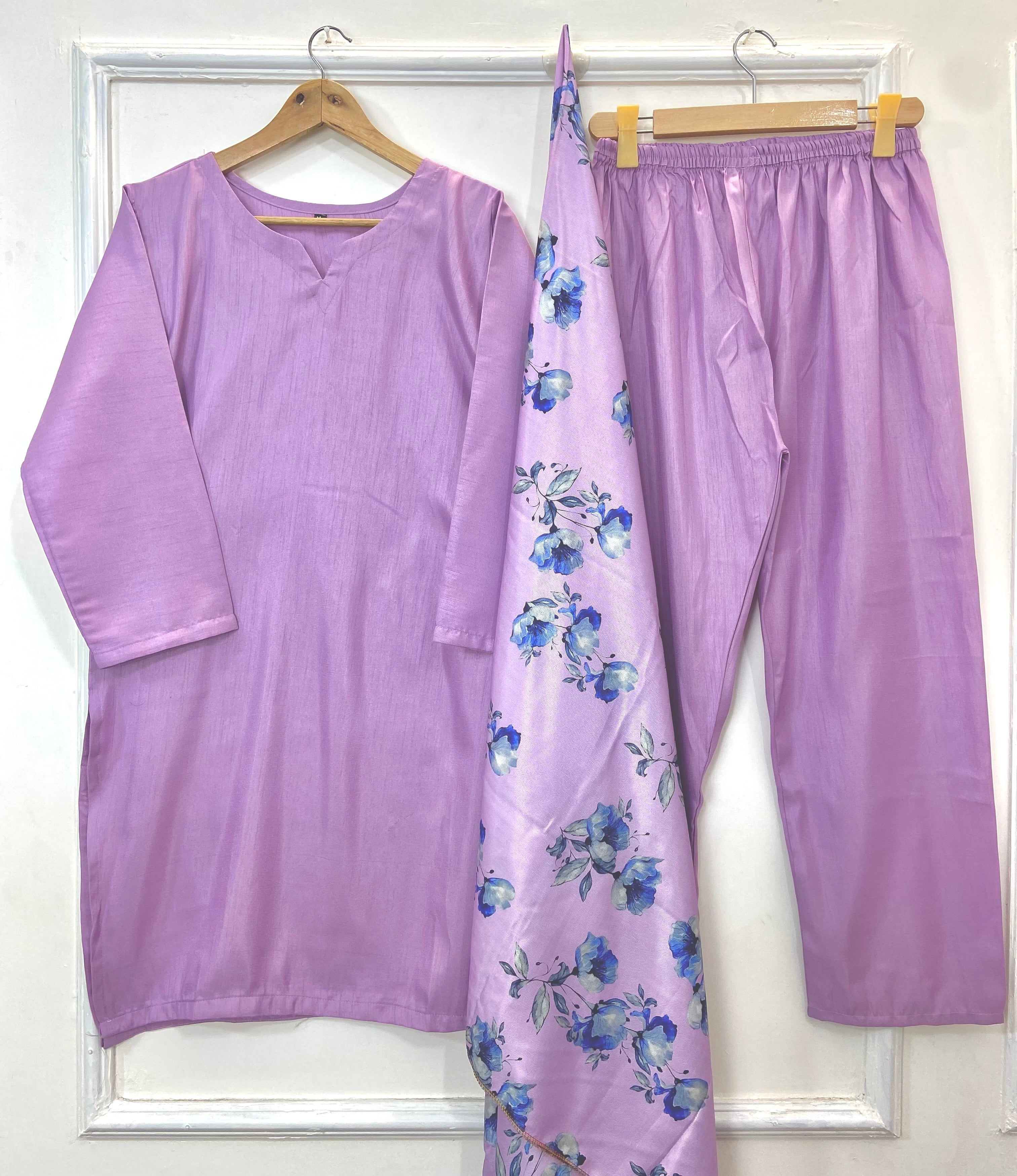 Woolen Shawl Luxe 3PC (Raw Silk) D-168