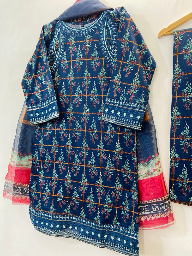 Embroidered 3PC "Best Selling" (Lawn) 14