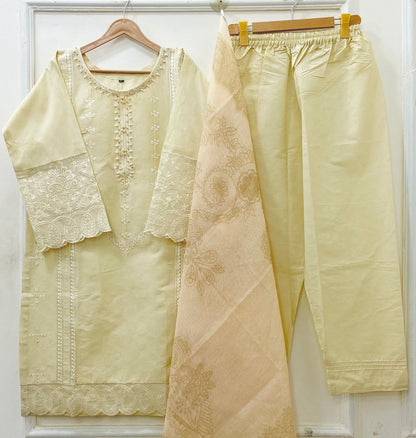Festive Wear | 3PC Premium Cotton D-662