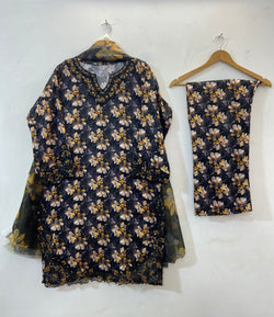 Embroidered Cutwork 3PC (Lawn) D-27