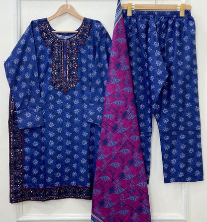 Lawn Series: 3PC (With Lawn Dupatta) D-524