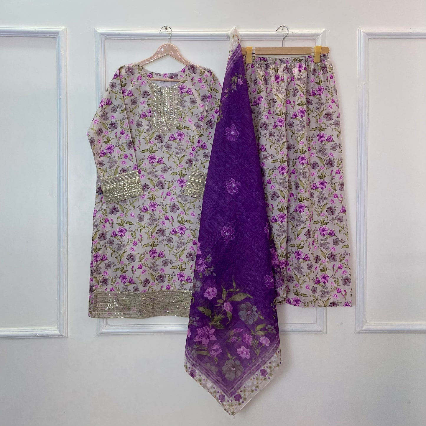 Sparkle Embroidered Beauty 3PC (Bana Dora) (Eid Arrivals) D-343