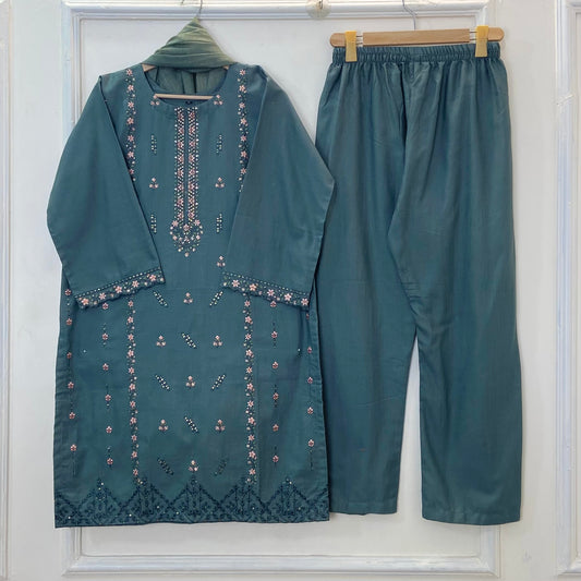 Classic Embroidered 3PC (Khaddar) D-307