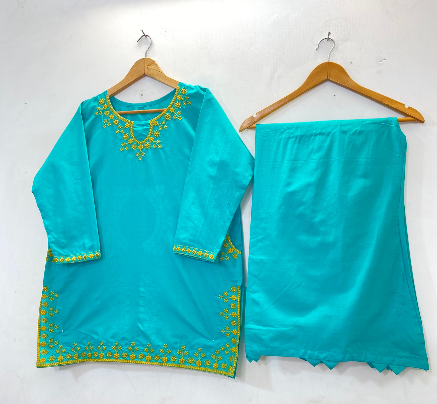 Casual Embroidered Co-Ord Set (Cotton Lawn) D-33