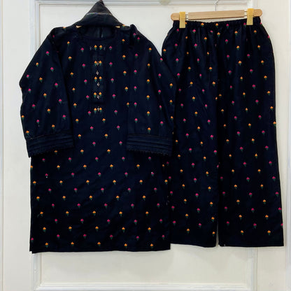 Tulip Embroidered Beauty 3PC (Premium Cotton) D-382