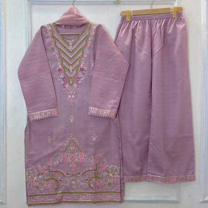 Embroidered Galaxy 3PC (Cotton) D-319