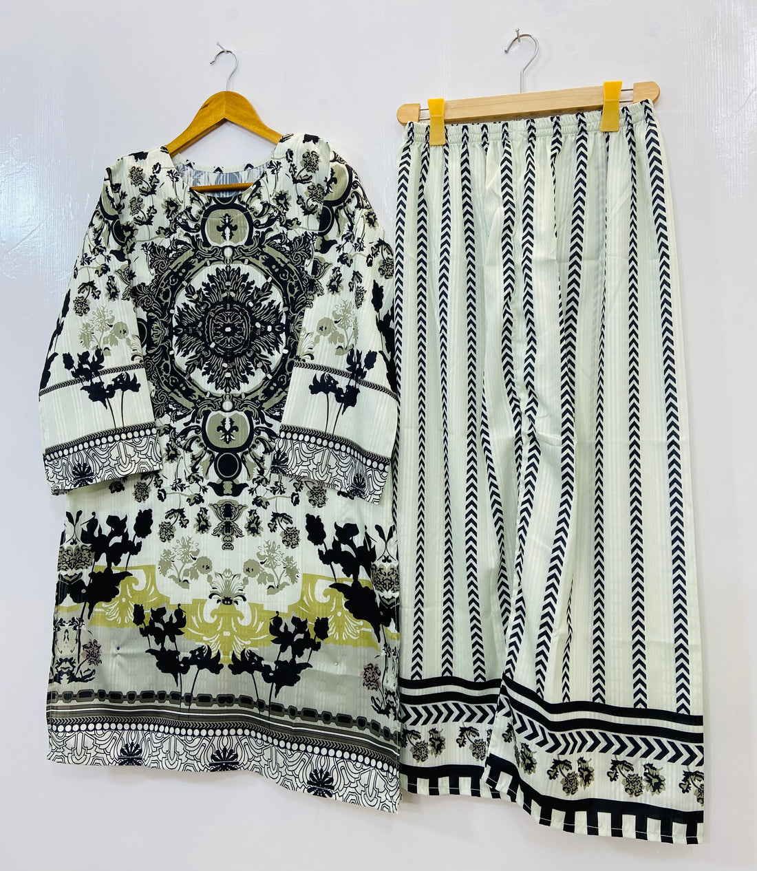 Mirror Work Majesty Co-Ord Set (Swiss Silk) D-91