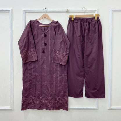 Embroidered Beauty 2PC (Premium Cotton) D-411