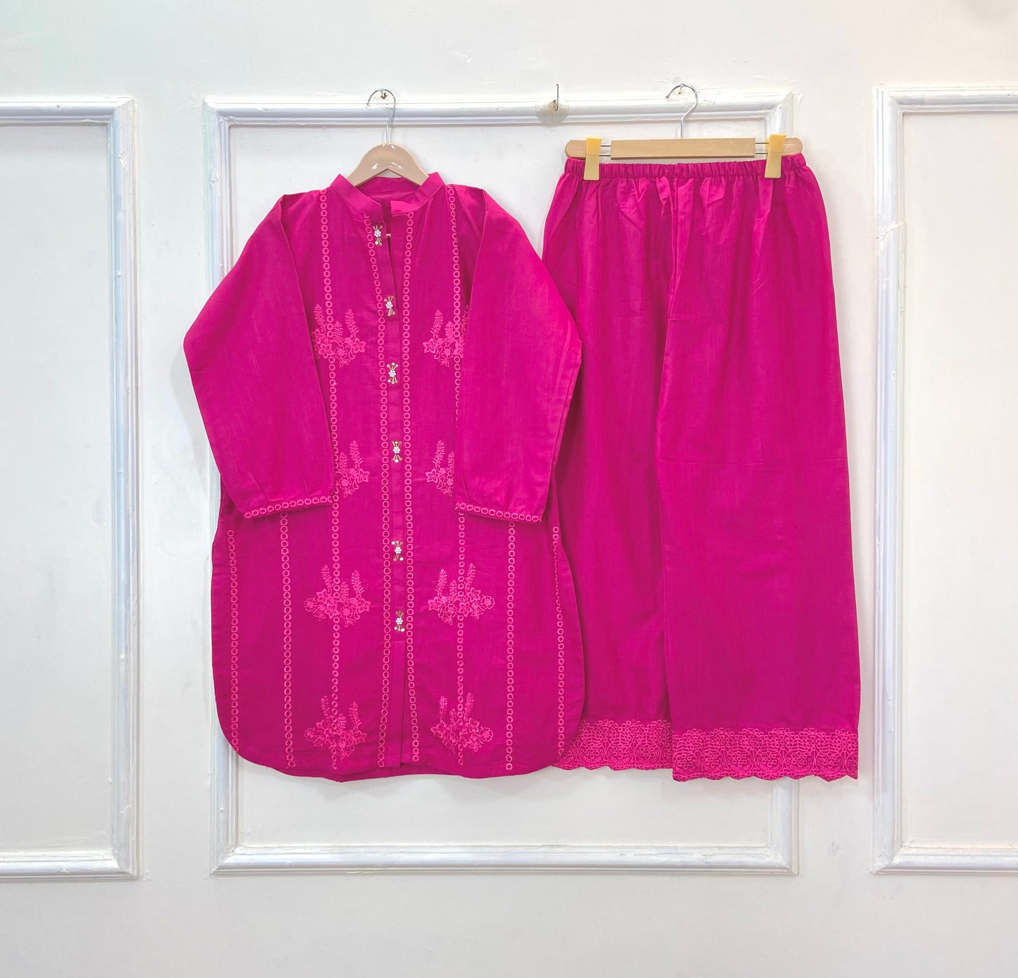 Chicken Kari- Handcrafted Co-Ord Set (Khaddar) D-222