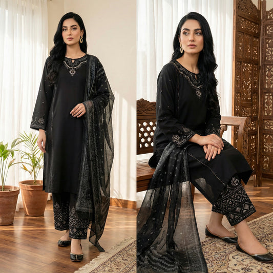 Guluna Formals | 3PC Lawn Cotton D-572