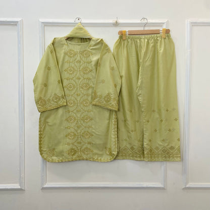 Embroidered 3PC (Premium Cotton) D-393