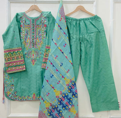 Bulbul Farshi | 3PC Lawn Cotton D-581