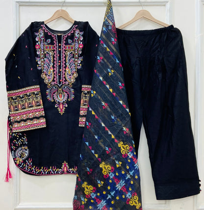 Bulbul Farshi | 3PC Lawn Cotton D-581