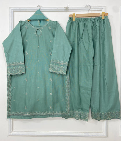 Embroidered Embellished Beauty 3PC (Best Seller) (Khaddar) D-189