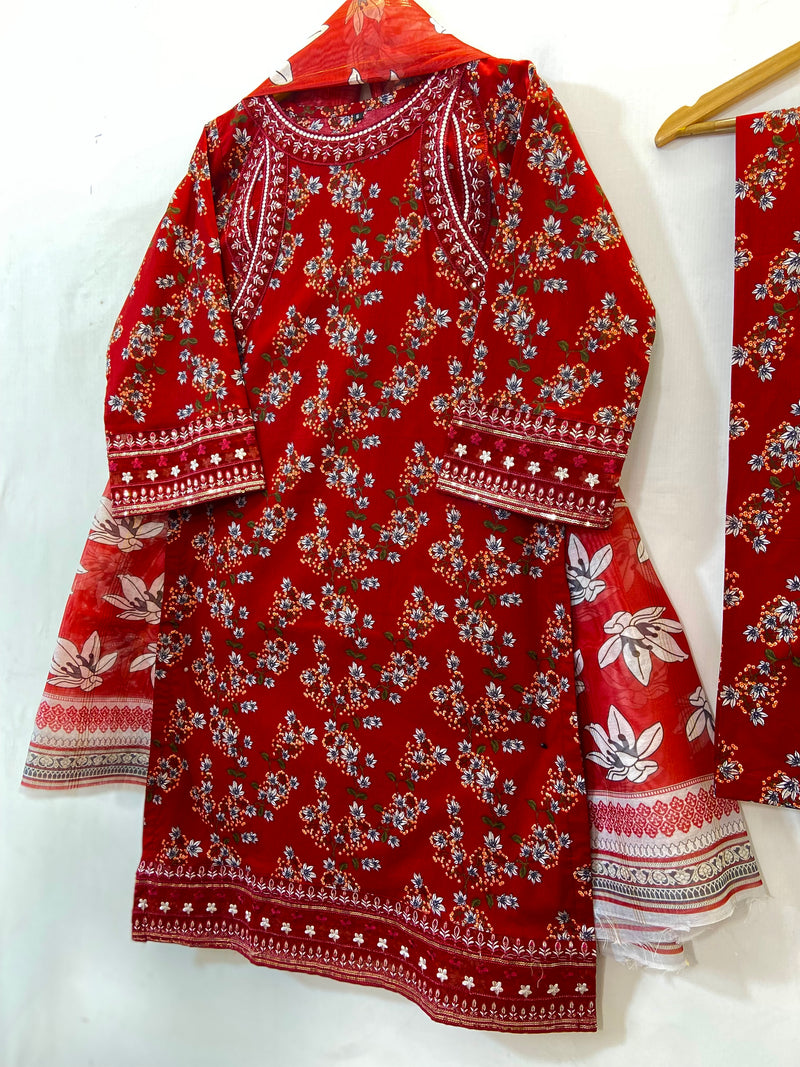 Embroidered 3PC "Best Selling" (Lawn) 14