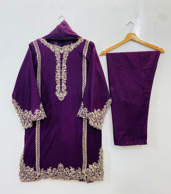Front Back Cutwork Beauty 3PC (Cotton) D-85