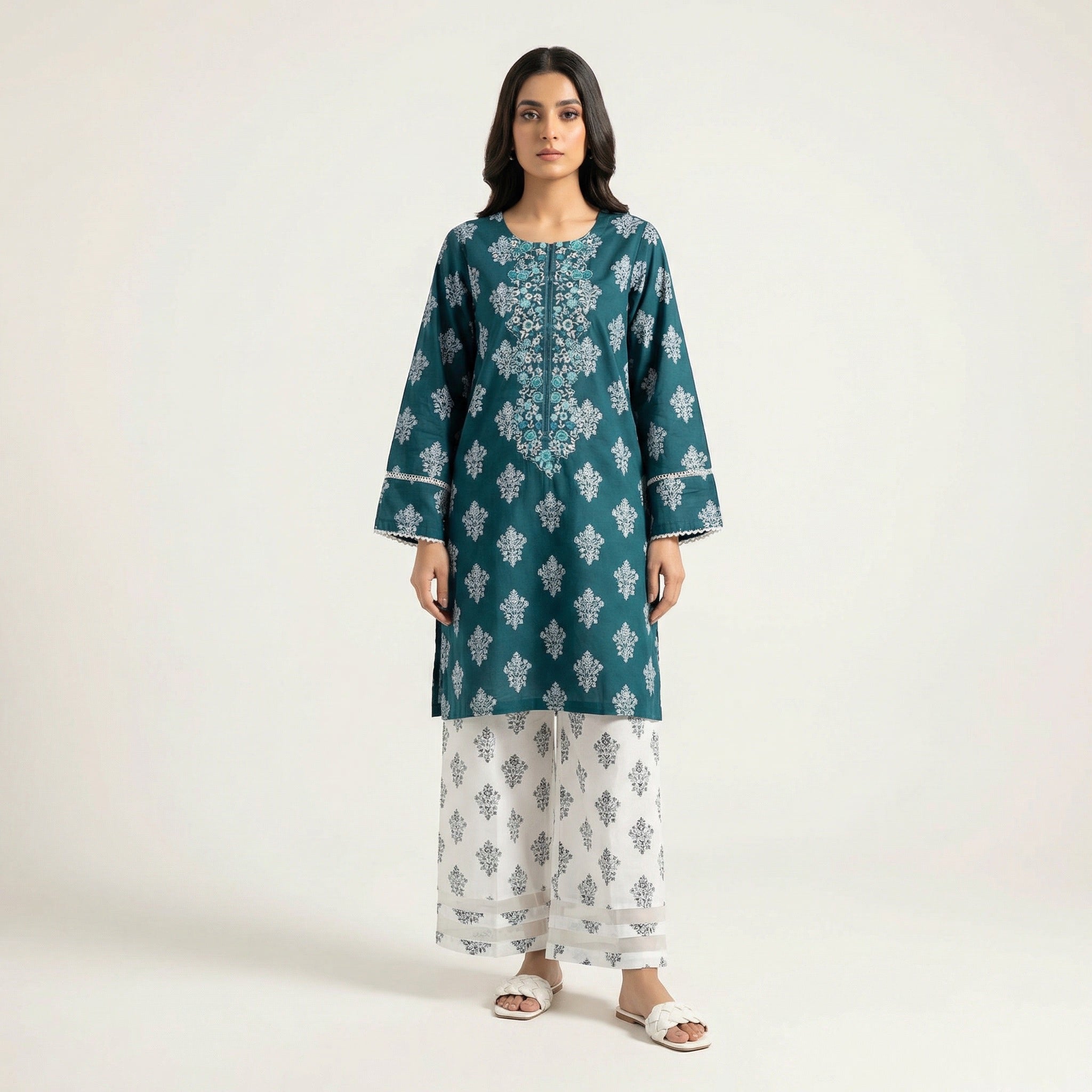 Rangoli | 2PC Lawn Cotton D-575 – Rangeen Dhaage