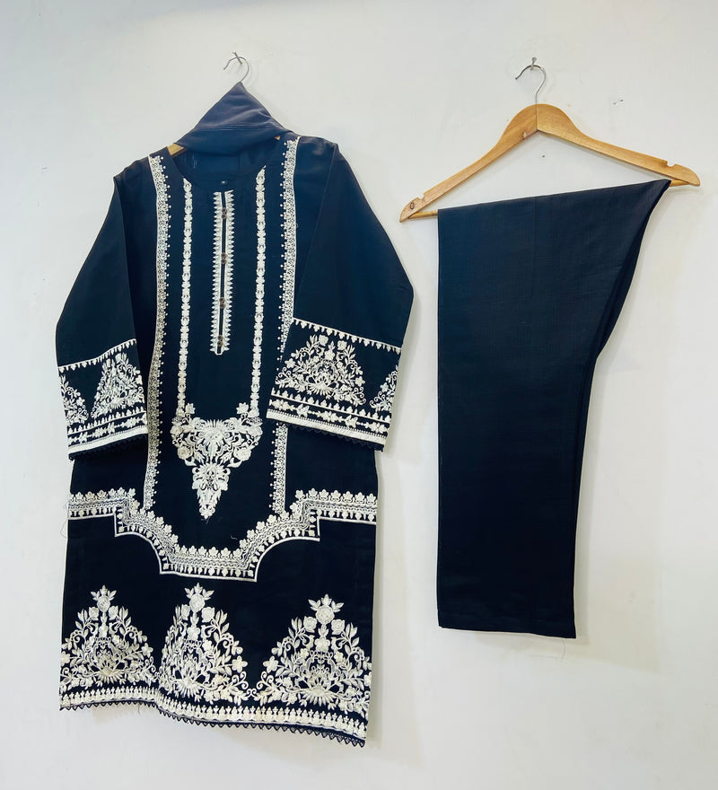 Taj Embroidered 3PC (Premium Cotton) D-51