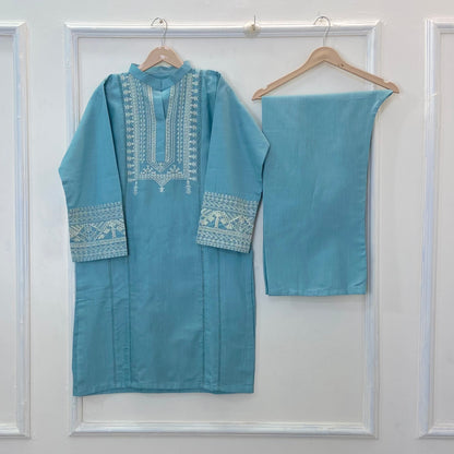 Cross-Stitch Embroidered 2PC (Khaddar) D-254