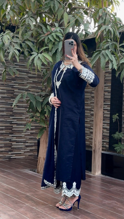 Dreamy Blue 3PC (Premium Cotton) D-448