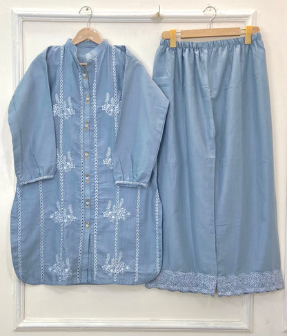 Chicken Kari- Handcrafted Co-Ord Set (Khaddar) D-222