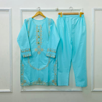 Embroidered 2PC (Premium Cotton) D-455