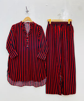 Up-Down Glamour Co-Ord Set (Linen) (Best Selling) D-134