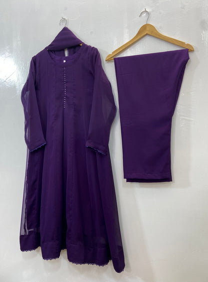 Chiffon Glamour Frock 3PC D-79