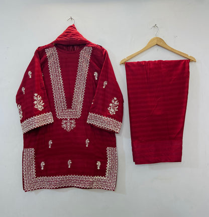 Embroidered Farshi 3PC (Cotton Lawn) D-69