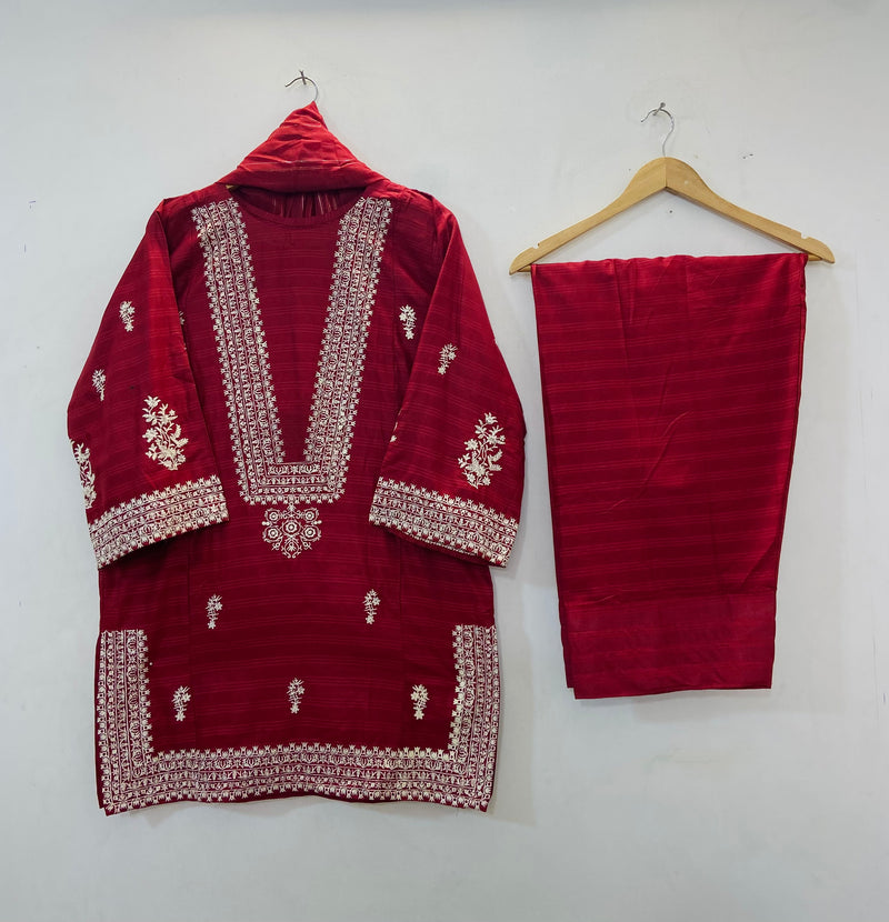 Embroidered Farshi 3PC (Cotton Lawn) D-69