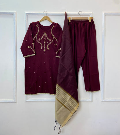 Royale Handcrafted Series: 3PC (Raw Silk) D-243