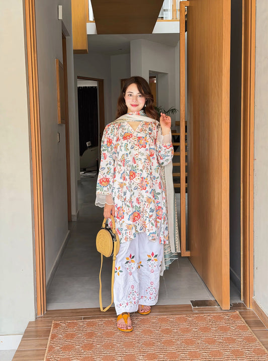 Garden Laserwork | 3PC Cotton Lawn D-546