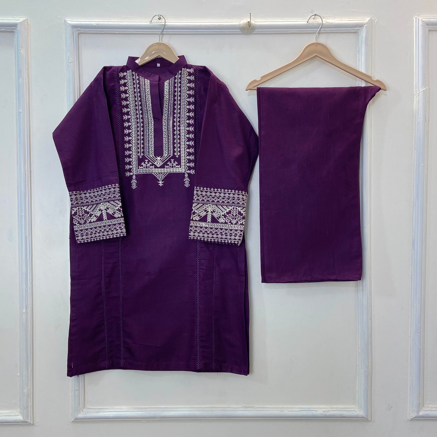 Cross-Stitch Embroidered 2PC (Khaddar) D-254