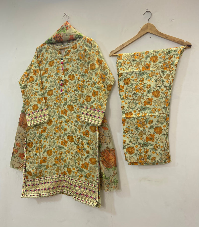 Sequins Chic 3PC (Lawn) D-28