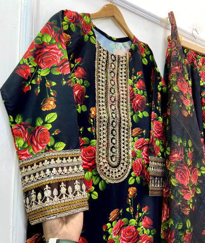 Gulnar Silk Sequins 3PC (Silk) D-251