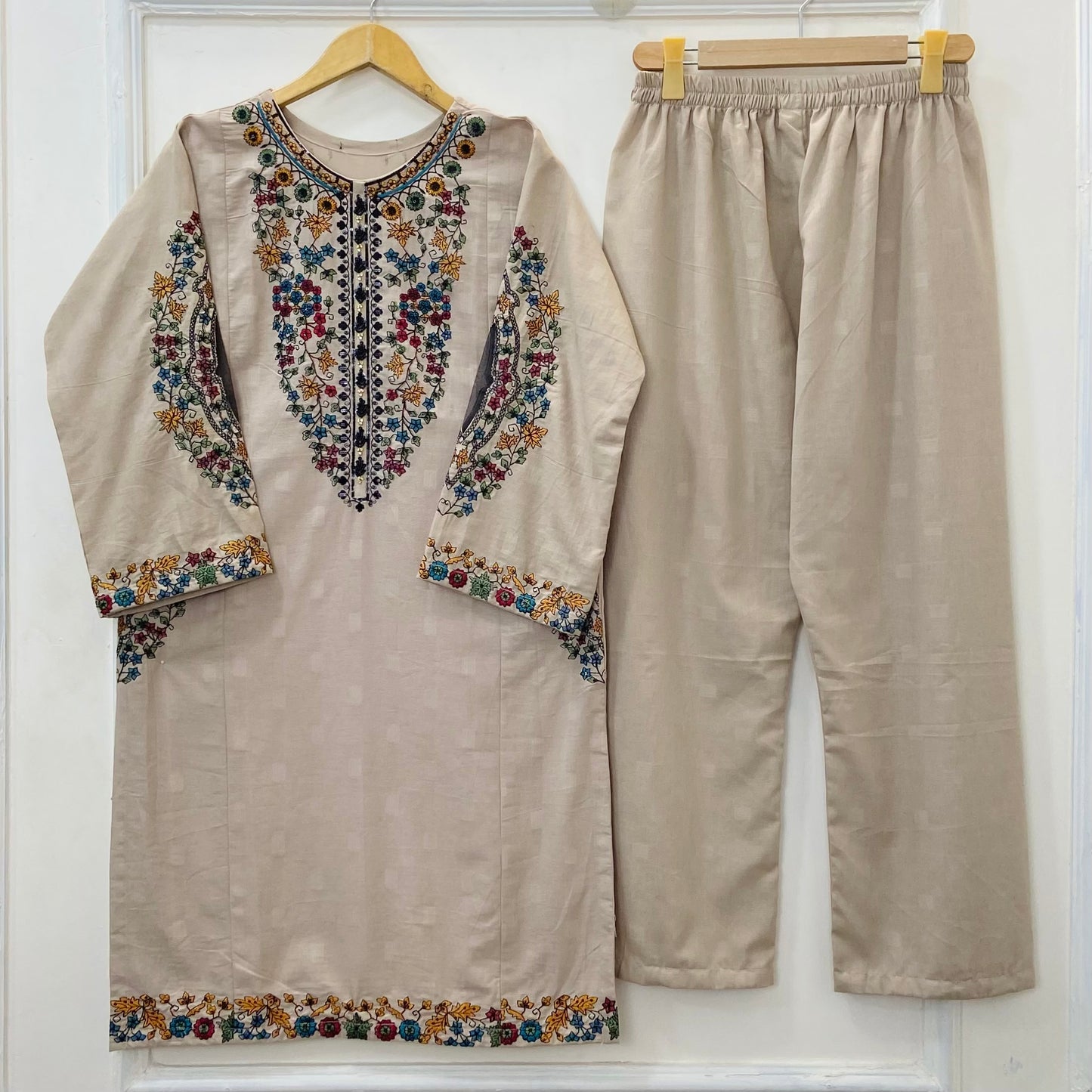 Rainbow Embroidered 2PC (Premium Cotton) D-395 DELIVERY TIME 12 DAYS
