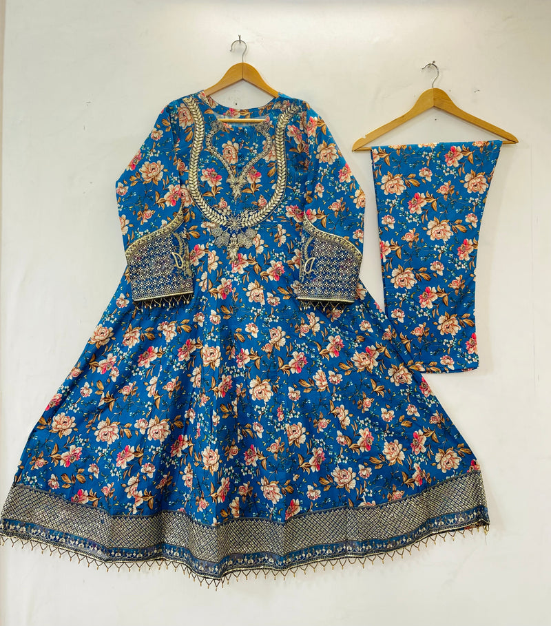 Anarkali Frock 2PC (Lawn) D-24