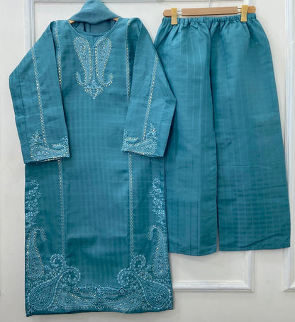 Eid Edit: Embroidered 3PC (Premium Cotton) D-452