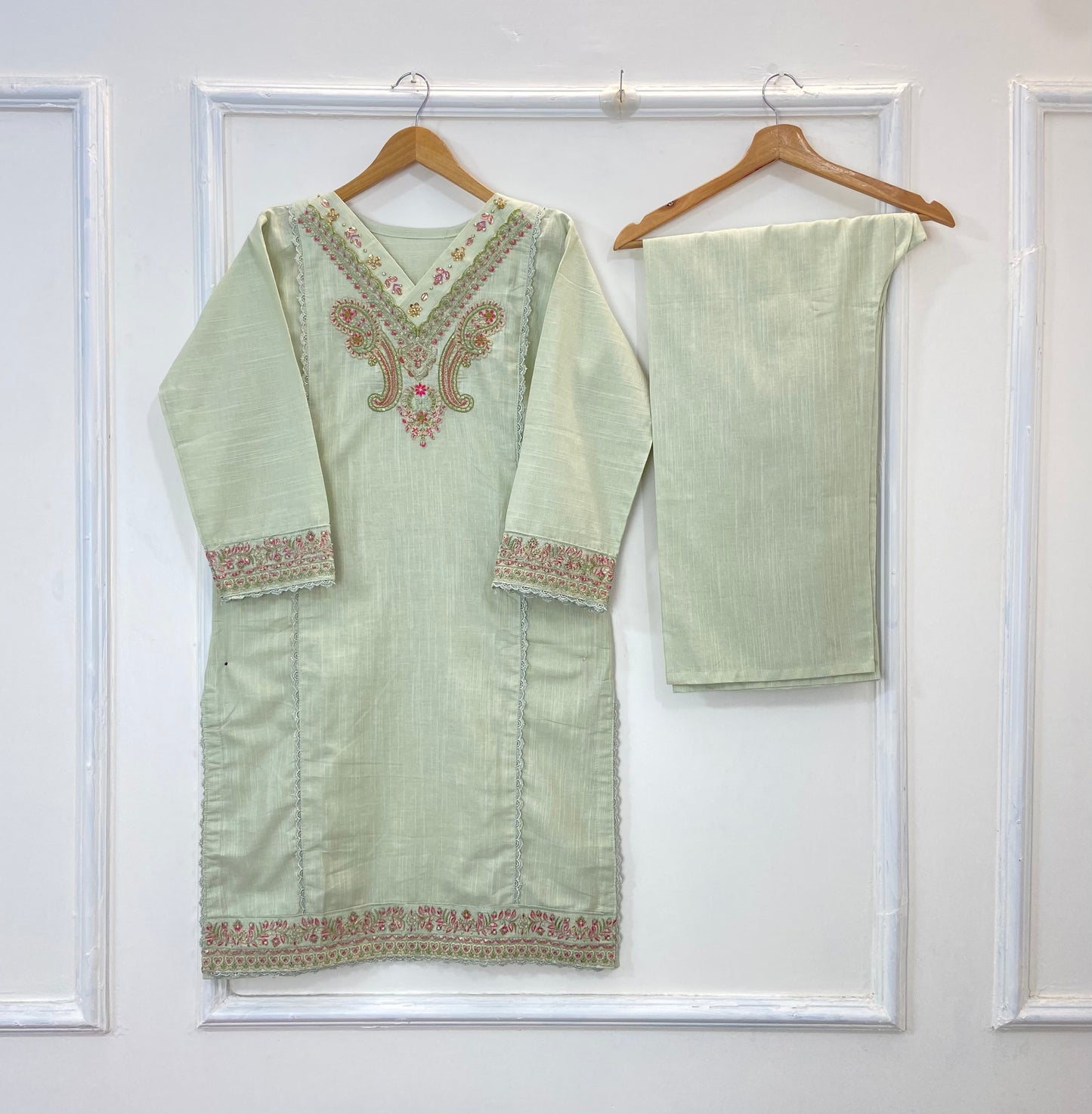 Embellished Beauty 2PC (Hand-crafted) (Khaddar) D-166