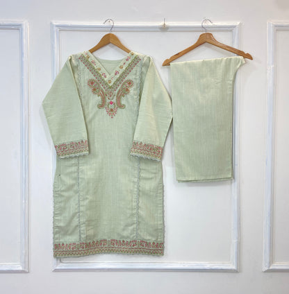 Embellished Beauty 2PC (Hand-crafted) (Khaddar) D-166